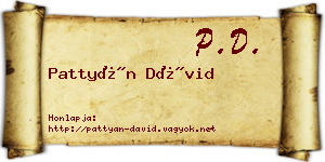 Pattyán Dávid névjegykártya