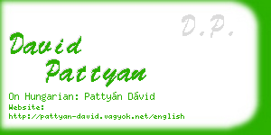 david pattyan business card