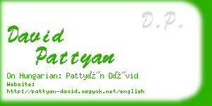 david pattyan business card